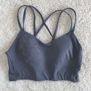 ❤️ Like a Cloud Longline Bra Light Support, B/C Cup Grey Size 6 Asphalt Grey